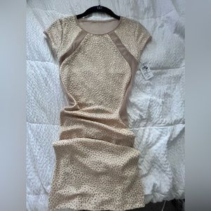 Windsor Cream Sparkly Mini Dress